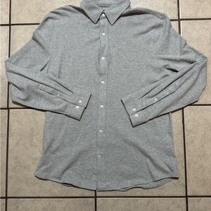 Express Light Gray Casual Button Down Shirt
